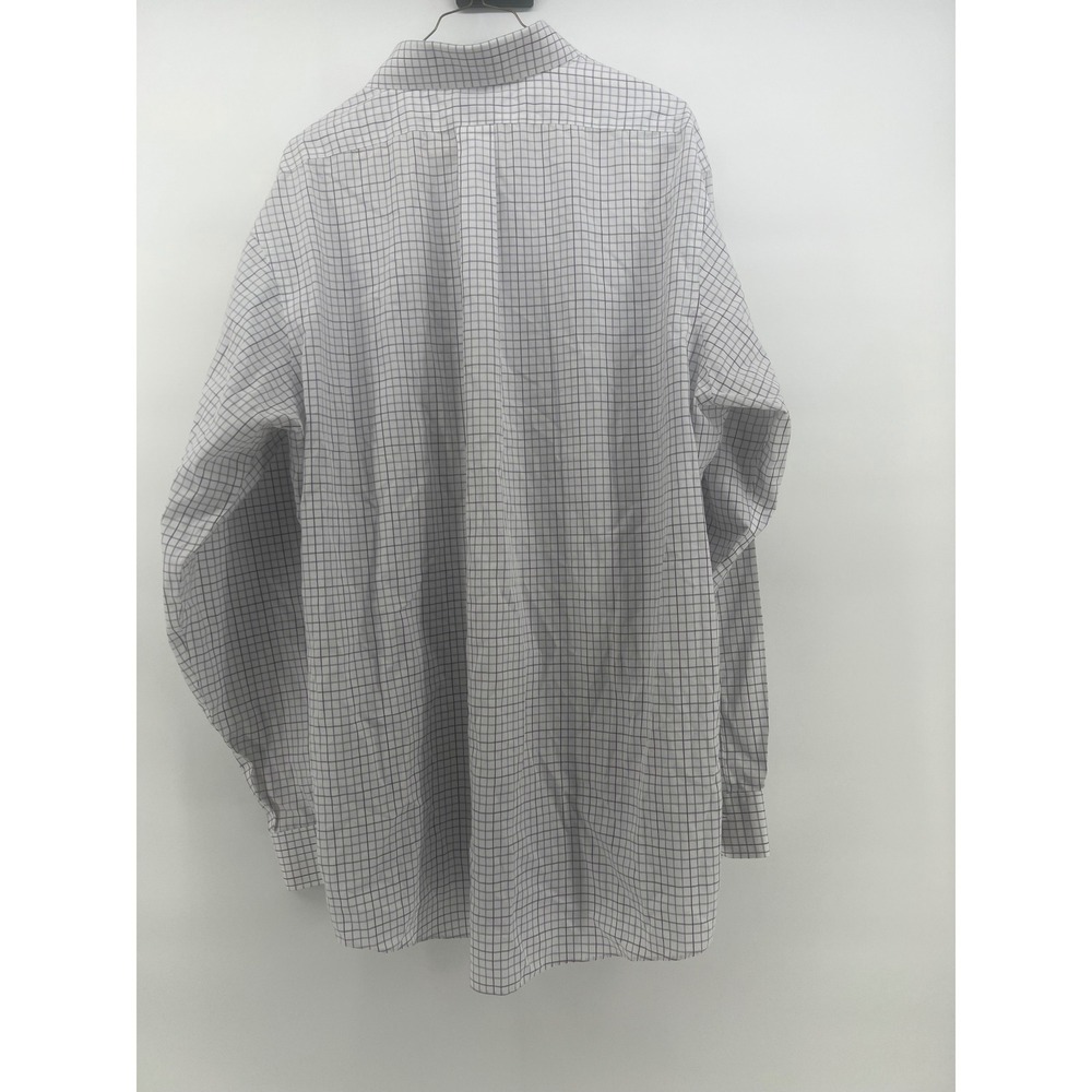 Brooks Brothers 346 Mens 18-6/7 Slim Fit Non-Iron Tattersall Check Shirt White - Picture 3 of 7